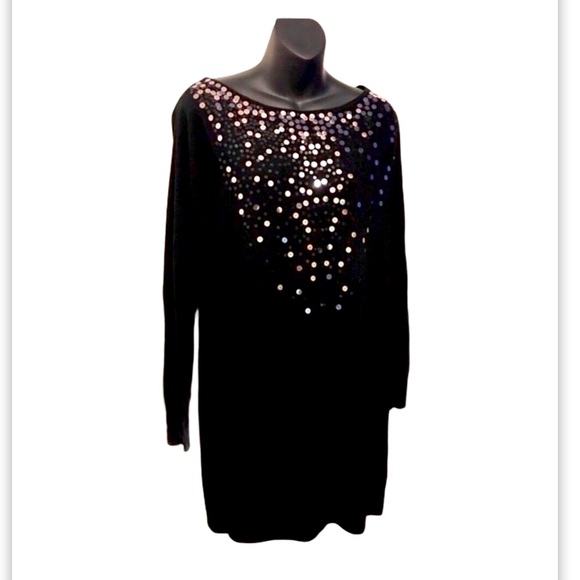 NEW Elementz Knitted Sequin Evening Dress. L - Picture 1 of 5